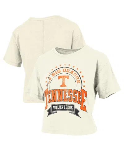 Pressbox Women's Natural Tennessee Volunteers Wash Waist-length Slubâ T-shirt In Neutral