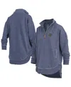 Pressbox Women's Navy Notre Dame Fighting Irish Northfork Sojourn Poncho Quarter-zip Sweatshirt In Blue