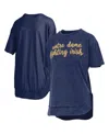 Pressbox Women's Navy Notre Dame Fighting Irish Poncho T-shirt In Navy