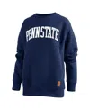 Pressbox Navy Penn State Nittany Lions Moose Quilted Pullover Sweatshirt In Navy