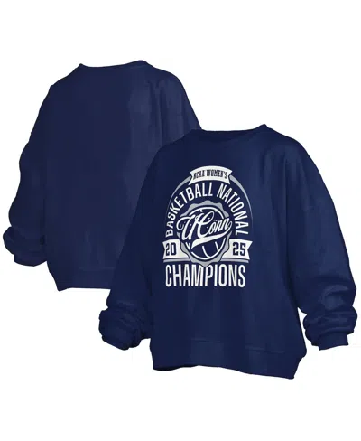 Pressbox Women's Navy Uconn Huskies 2025 Ncaa Women's Basketball National Champions Janice Oversized Fleece P