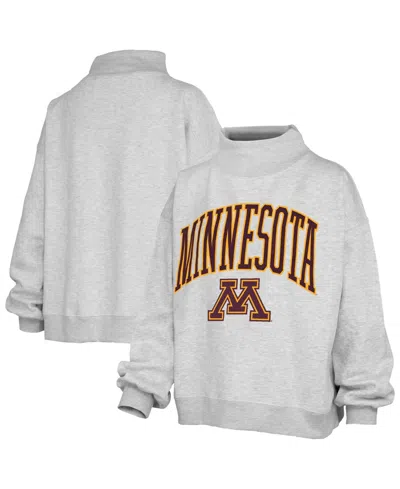 Pressbox Women's Nelson Texture Lingo Mock-neck Oversized-fit Sweatshirt In Gray
