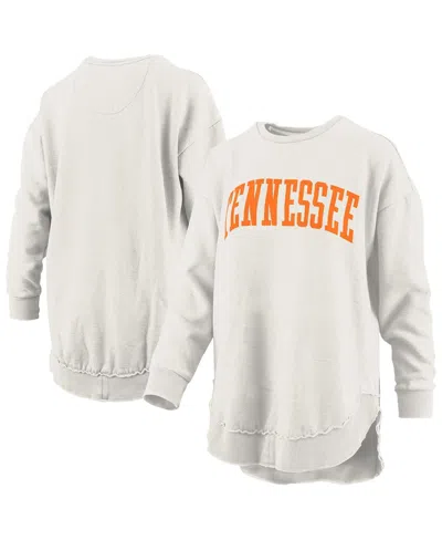Pressbox Women's Oatmeal Tennessee Volunteers Melange Poncho Vintage Fleece Long Sleeve Pullover Sweatshirt