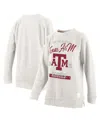 Pressbox Women's Oatmeal Texas A M Aggies Plus Size Comfy Cairo Terry Pullover Sweatshirt In White