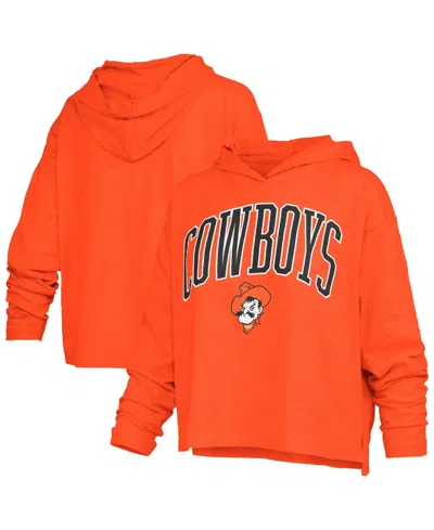 Pressbox Women's Oklahoma State Cowboys Nelson Oversized Slub-fabric Side-slit T-shirt In Orange