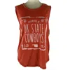 Pressbox Women's Oklahoma State University Ruffy Tank In Red In Red