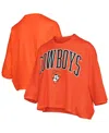 Pressbox Women's Orange Oklahoma State Cowboys Midi Arch Over Logo Oversized T-shirt In Orange