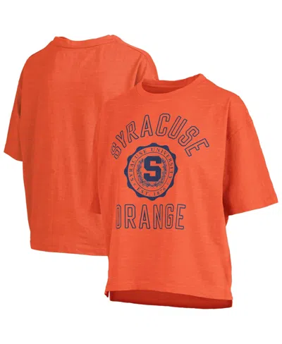 Pressbox Women's Orange Syracuse Orange Motley Crew Bishop Waist Length Oversized Slub T-shirt