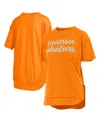 Pressbox Women's Orange Tennessee Volunteers Poncho T-shirt In Orange