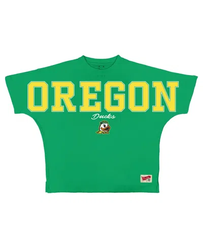 Pressbox Women's Oregon Ducks Flannigan Oversized T-shirt In Green