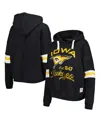 Pressbox Women's  Black Iowa Hawkeyes Super Pennant Pullover Hoodie In Black