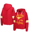 Pressbox Women's  Cardinal Iowa State Cyclones Super Pennant Pullover Hoodie In Cardinal