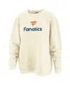 Pressbox Women's  Cream Fanatics Corporate Corded Mercy Pullover Sweatshirt In Cream