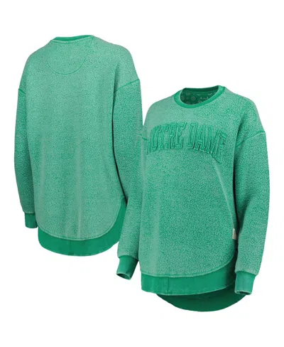 Pressbox Women's  Green Notre Dame Fighting Irish Ponchoville Pullover Sweatshirt