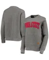 Pressbox Women's  Heather Charcoal Iowa State Cyclones Moose Quilted Pullover Sweatshirt In Heather Charcoal