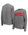 Pressbox Women's  Heather Charcoal Texas Tech Red Raiders Moose Quilted Pullover Sweatshirt In Heather Charcoal