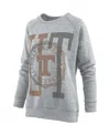 Pressbox Women's  Heather Gray Tennessee Volunteers Knobi Raglan Pullover Sweatshirt In Heather Gray