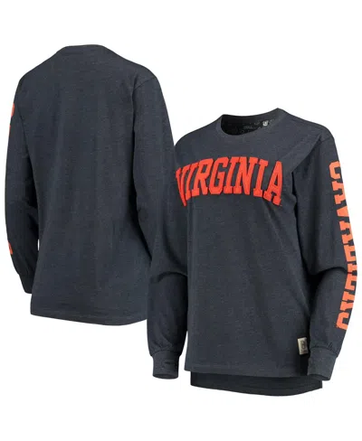 Pressbox Women's  Navy Virginia Cavaliers Two-hit Canyon Long Sleeve T-shirt