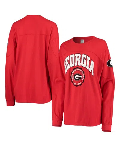 Pressbox Women's  Red Georgia Bulldogs Edith Long Sleeve T-shirt