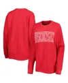 Pressbox Red Wisconsin Badgers Surf Plus Size Southlawn Waffle-knit Thermal Tri-blend Long Sleeve T- In Red