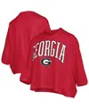Pressbox Red Georgia Bulldogs Midi Arch Over Logo Oversized T-shirt In Red