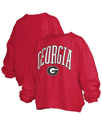 Pressbox Women's Red Georgia Bulldogs Plus Size Nelson Janise Sweatshirt