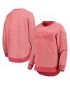 Pressbox Women's Red Maryland Terrapins Ponchoville Pullover Sweatshirt In Red