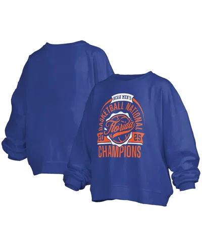 Pressbox Women's Royal Florida Gators 2025 Ncaa Men's Basketball National Champions Barkley Janice Oversized 