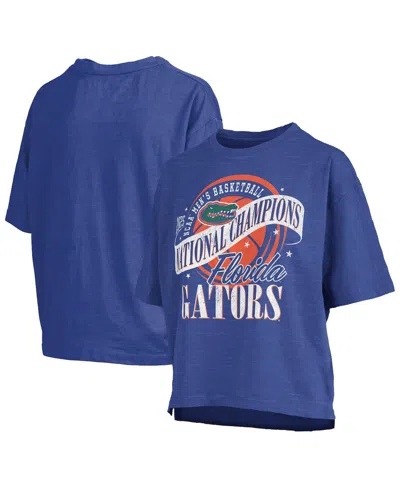 Pressbox Women's Royal Florida Gators 2025 Ncaa Men's Basketball National Champions World Ball Motley Crew Ov