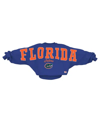 Pressbox Women's Royal Florida Gators Flannigan Oversized Dolman Pullover Sweatshirt In Blue