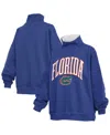 Pressbox Royal Florida Gators Oversized Mock Neck Sweatshirt In Blue