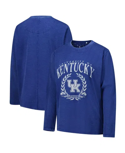 Pressbox Women's Royal Kentucky Wildcats Chandler Olive Leaf Arch Long Sleeve T-shirt