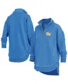 Pressbox Royal Pitt Panthers Northfork Sojourn Poncho Quarter-zip Sweatshirt In Blue