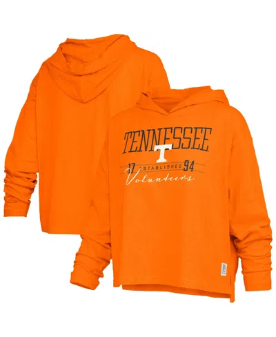 Pressbox Women's Tennessee Orange Tennessee Volunteers Castillo Slub Waist Length Long Sleeve Hooded T-shirt