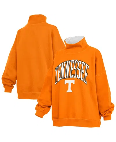 Pressbox Women's Tennessee Orange Tennessee Volunteers Oversized Mock Neck Sweatshirt