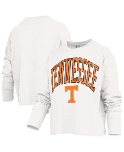 Pressbox Women's Tennessee Volunteers Motley Boxy Long-sleeve T-shirt In White