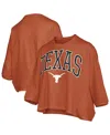 Pressbox Texas Orange Texas Longhorns Midi Arch Over Logo Oversized T-shirt In Orange