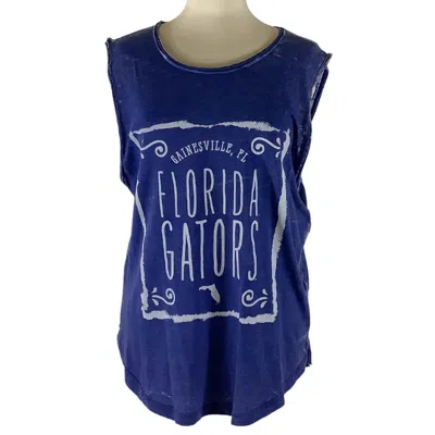 Pressbox Women's University Of Florida Ruffy Tank In Blue
