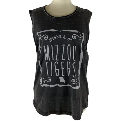 Pressbox Women's University Of Missouri Ruffy Tank In Black