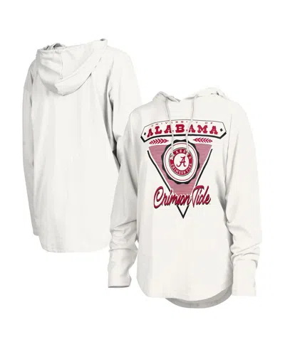 Pressbox Women's White Alabama Crimson Tide San Bruno Hoodie Long Sleeve T-shirt