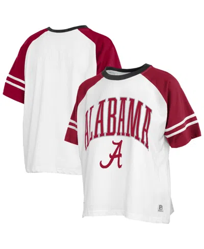 Pressbox Women's White Alabama Crimson Tide Sky Color Block T-shirt In Multi