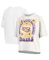 Pressbox White Lsu Tigers Harmony Oversized T-shirt In White