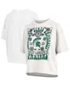 PRESSBOX WOMEN'S WHITE MICHIGAN STATE SPARTANS HARMONY OVERSIZED T-SHIRT