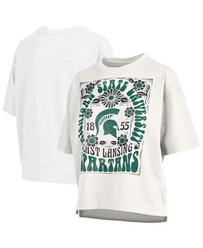 Pressbox Women's White Michigan State Spartans Harmony Oversized T-shirt