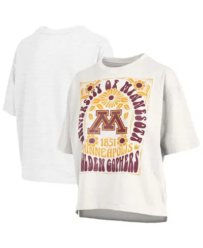 Pressbox Women's White Minnesota Golden Gophers Harmony Oversized T-shirt