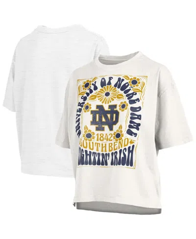 Pressbox Women's White Notre Dame Fighting Irish Harmony Oversized T-shirt