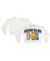 Pressbox Women's White Notre Dame Fighting Irish Oversized Janice Retro Waist-length Sweatshirt In White