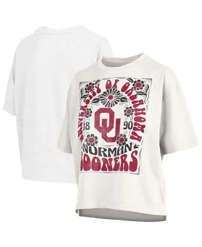 Pressbox Women's White Oklahoma Sooners Harmony Oversized T-shirt