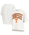 Pressbox Women's White Tennessee Volunteers Nelson Arch Over Logo Waist Length Oversized Slub T-shirt In White