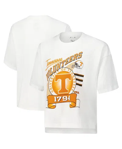 Pressbox Women's White Tennessee Volunteers Rock Roll Slubâ T-shirt